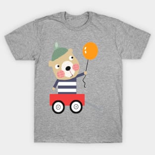 bear in a wagon T-Shirt